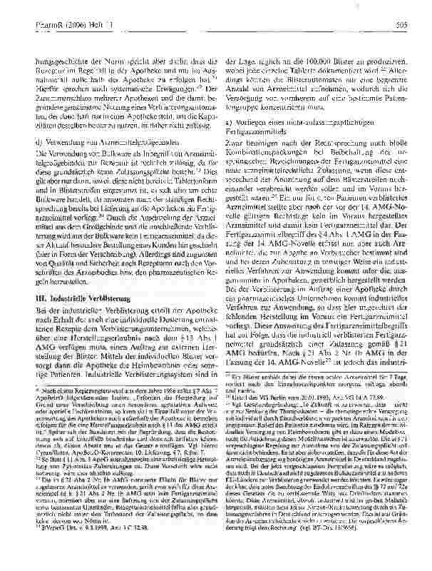 Vorschauseite 5: Zur Verblisterung von Arzneimittel