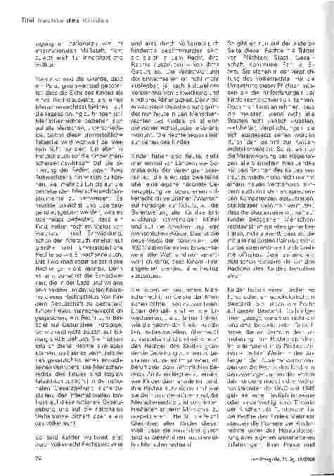Vorschauseite 3: Menschenrechte auch für das Kind?