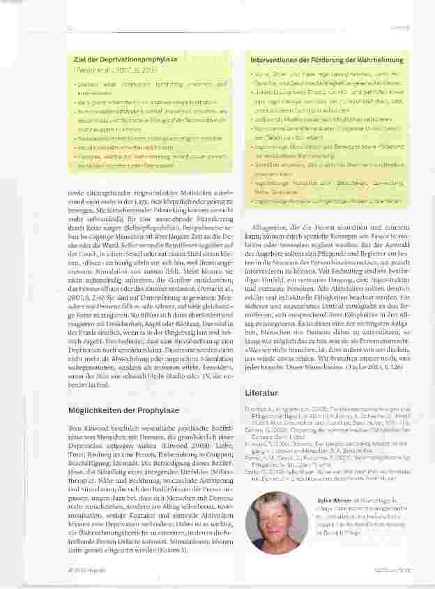 Vorschauseite 2: Deprivationsprophylaxe bei Menschen mit Demenz