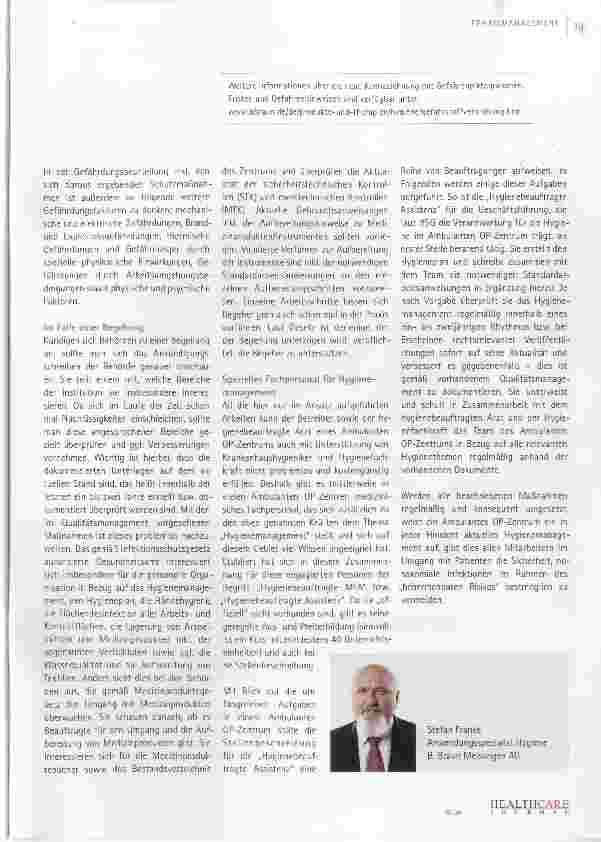 Vorschauseite 4: Aktuelles Hygienemanagement: Schon wieder etwas NEUES?
