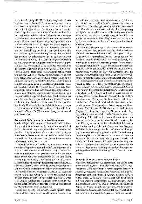 Vorschauseite 4: Keine Angst vor Praxisbegleitung! Reflexion beruflicher Erlebnisse als Baustein von Praxisbegleitung
