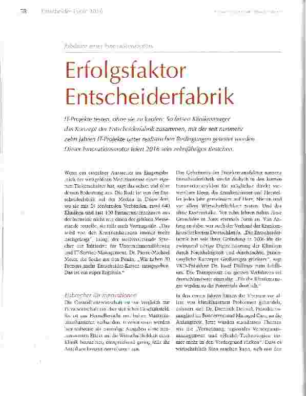 Vorschauseite 1: Erfolgsfaktor Entscheiderfabrik