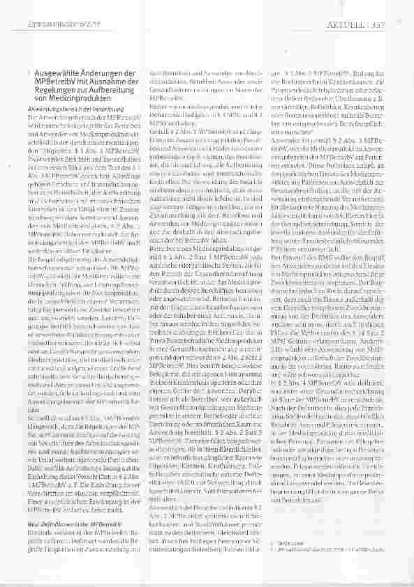 Vorschauseite 2: Änderungen der Medizinprodukte-Betreiberverordnung 2017