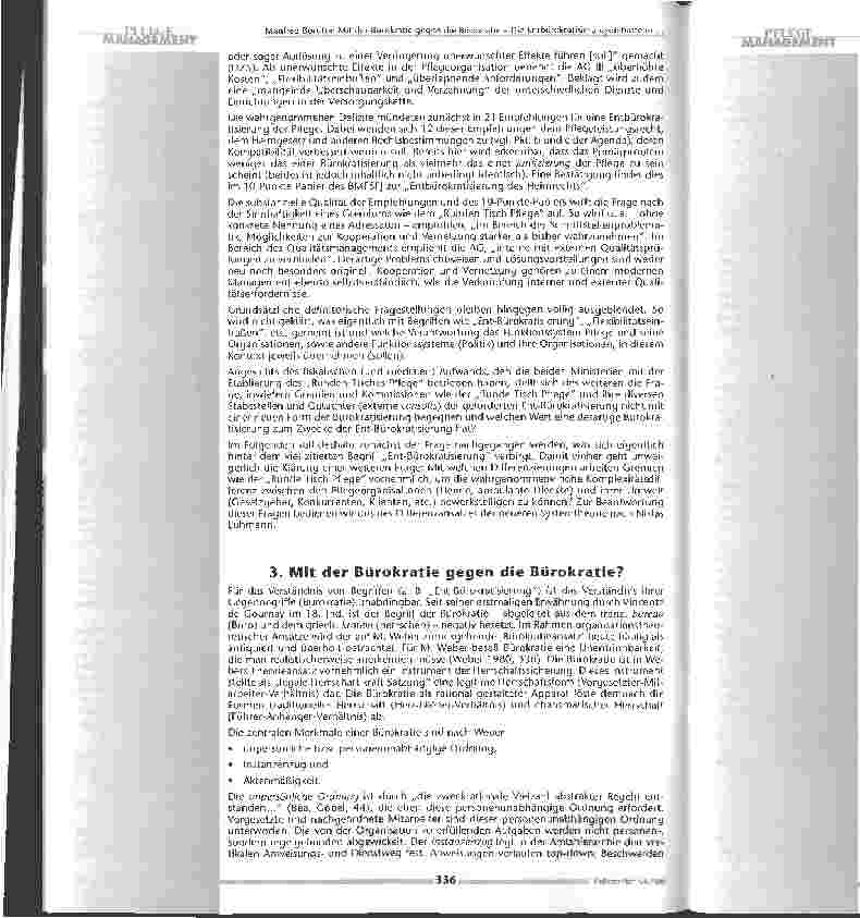 Vorschauseite 3: Mit der Bürokratie gegen die BürokratieDie Entbürokratisierungsdebatte in der Altenpflegeaus der Perspektive der neueren Systemtheorienach Niklas Luhmann