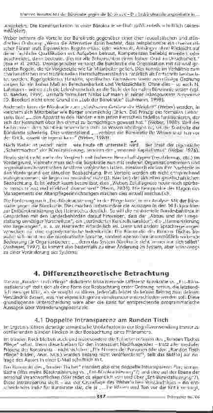 Vorschauseite 4: Mit der Bürokratie gegen die BürokratieDie Entbürokratisierungsdebatte in der Altenpflegeaus der Perspektive der neueren Systemtheorienach Niklas Luhmann
