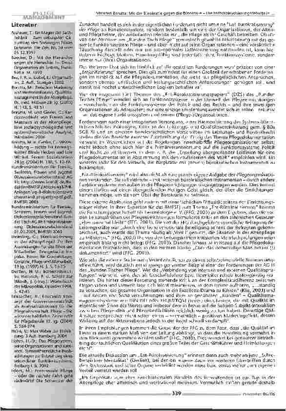Vorschauseite 6: Mit der Bürokratie gegen die BürokratieDie Entbürokratisierungsdebatte in der Altenpflegeaus der Perspektive der neueren Systemtheorienach Niklas Luhmann