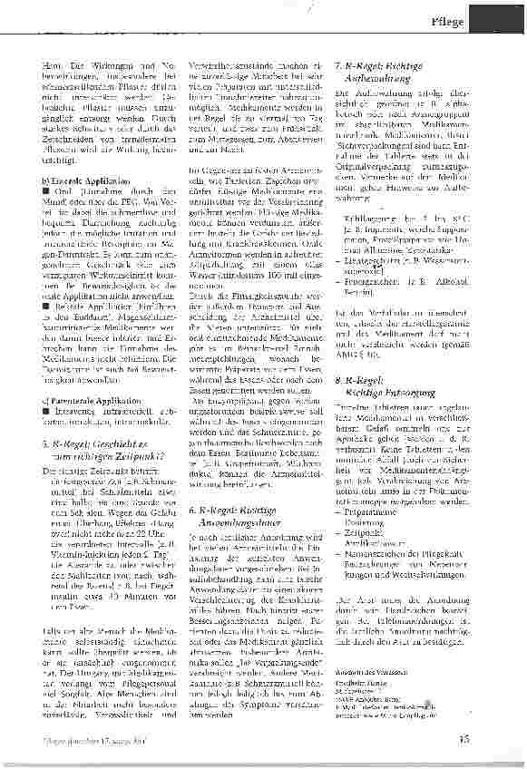 Vorschauseite 4: Acht-R-Regeln machen die Medikamentengabe sicher
