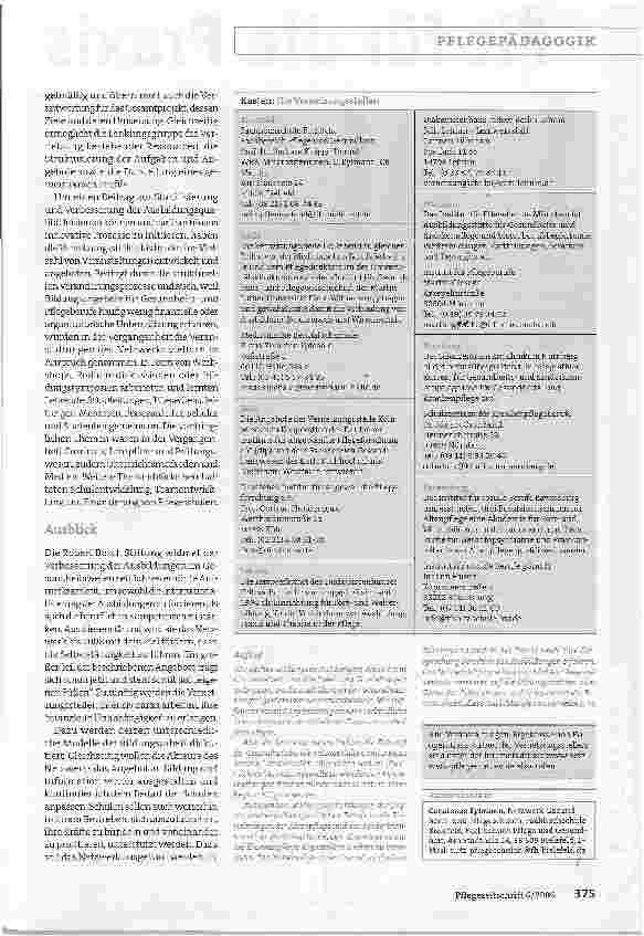 Vorschauseite 2: Kräfte bündeln und Zukunft gestaltenGesundheitsund Pflegeschulen als Netzwerk:
