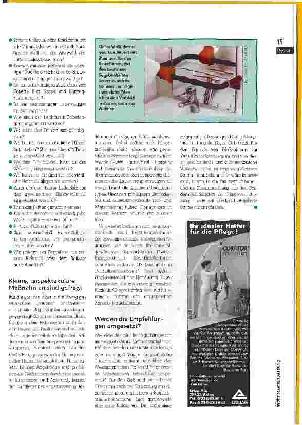 Vorschauseite 4: Der Schuhschrank stand aber immer schon da... Wohnraumanpassung - Wunsch und Wirklichkeit