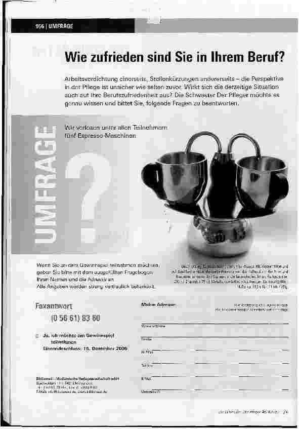 Vorschauseite 1: Umfrage: Wie zufrieden sind Sie in Ihrem Beruf?