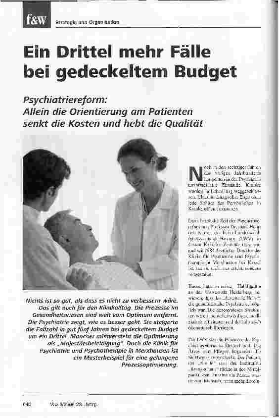 Vorschauseite 1: Ein Drittel mehr Fälle bei gedeckeltem Budget