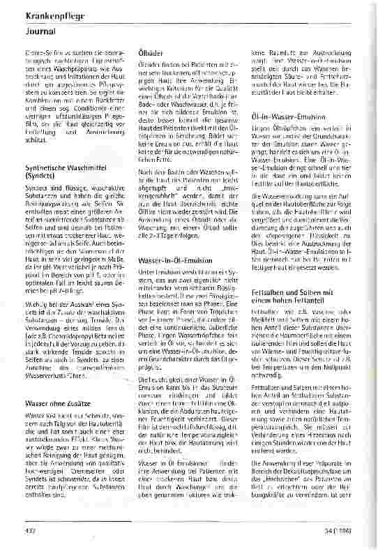 Vorschauseite 2: Wasser-in-Öl oder Öl-in-Wasser, Seife oder Syndet Versuch einer Übersicht im Hautpflegemitteldschungel