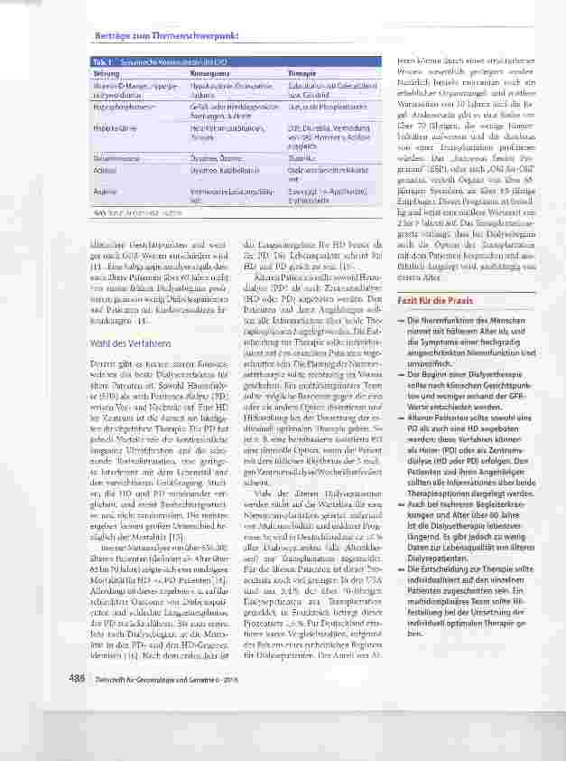 Vorschauseite 4: Nierenersatztherapie bei Älteren