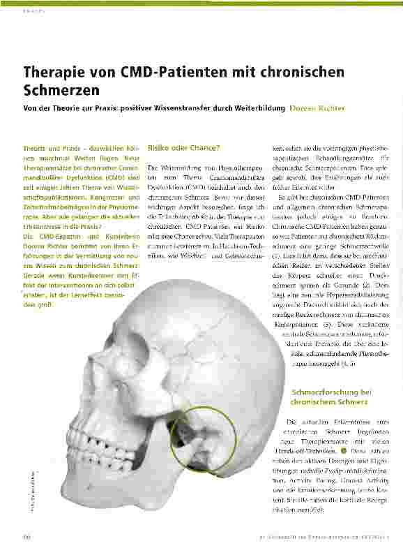 Vorschauseite 1: Therapie von CMD-Patienten mit chronischen Schmerzen