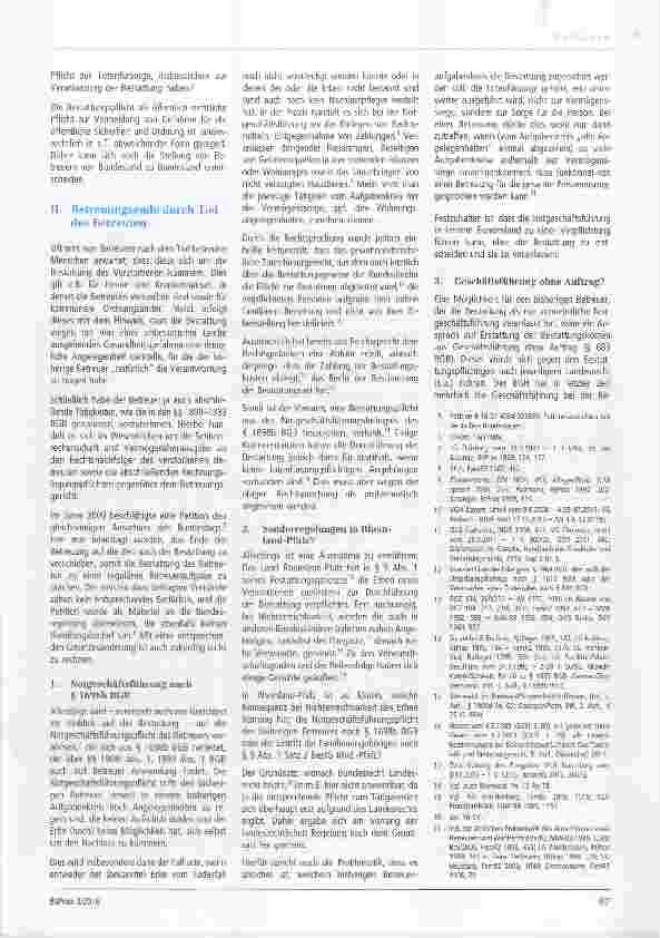 Vorschauseite 2: Zur Bestattungspflicht von Betreuern beim Tod von Betreuten und ihren Angehörigen