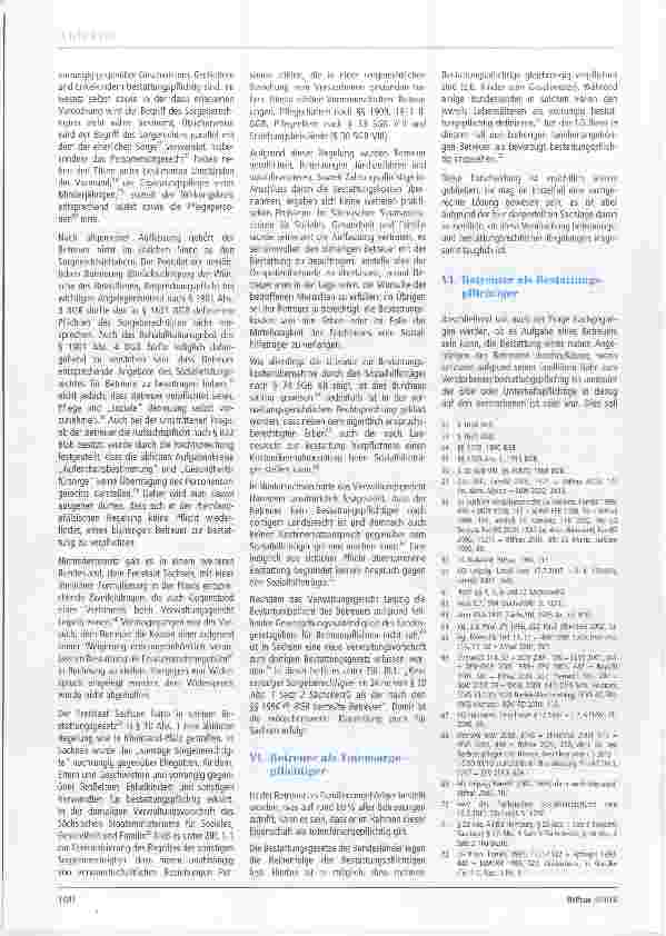 Vorschauseite 5: Zur Bestattungspflicht von Betreuern beim Tod von Betreuten und ihren Angehörigen