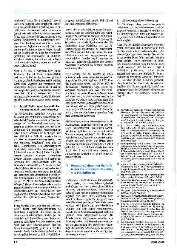 Vorschauseite 5: Rechtliche Betreuung von Flüchtlingen -Besonderheiten und Herausforderungen
