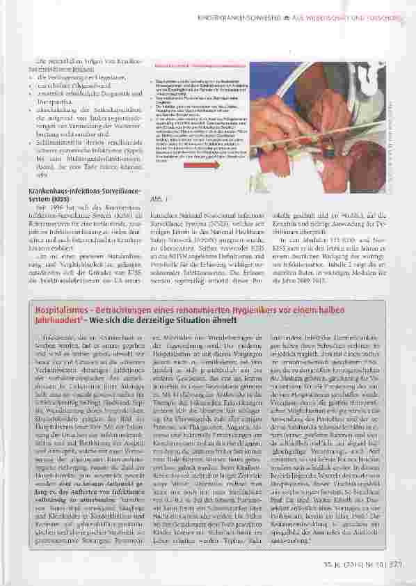 Vorschauseite 2: Nosokomiale Infektionen die Crux der hochtechnisierten Medizin? Krankenhausinfektionen in der öffentlichen Diskussion