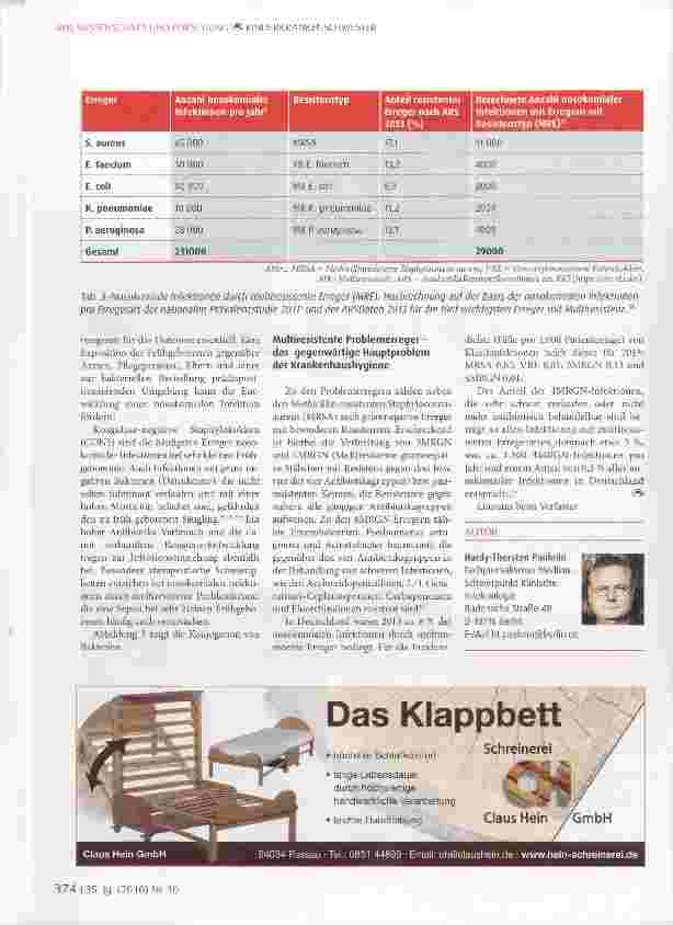 Vorschauseite 5: Nosokomiale Infektionen die Crux der hochtechnisierten Medizin? Krankenhausinfektionen in der öffentlichen Diskussion