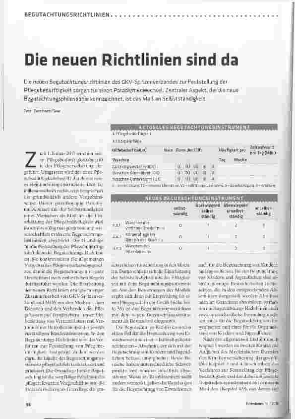 Vorschauseite 1: Die neuen Richtlinien sind da