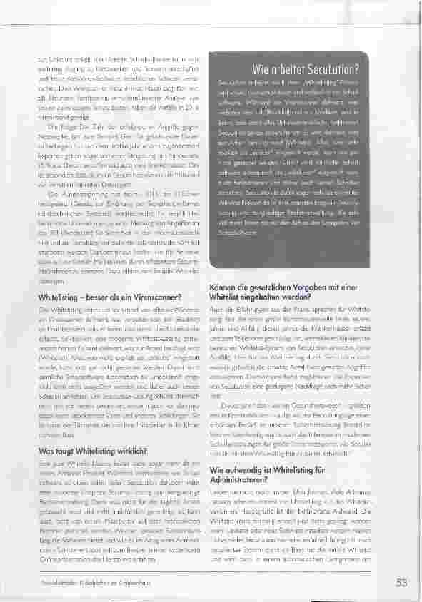 Vorschauseite 2: Manche Administraloren machen es sich sehr einfach. Mit Whitelisting.