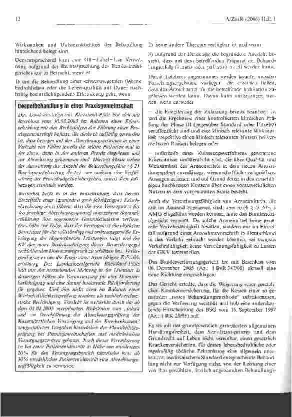 Vorschauseite 2: Neue Tendenzen zur Rechtsprechung beim Off-label-use