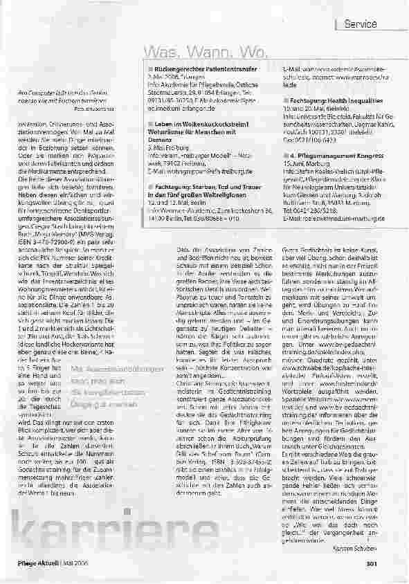Vorschauseite 2: Ein gutes Gedächtnis ist der Schlüssel zum Erfolg