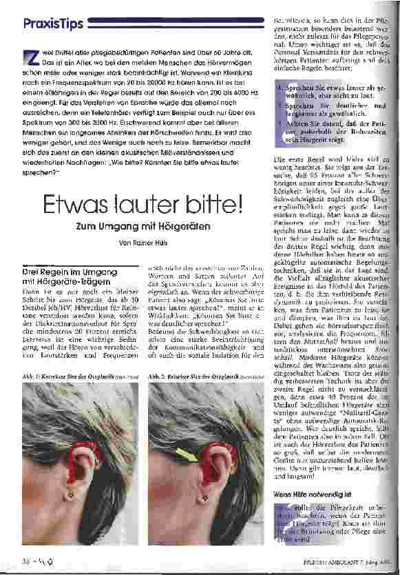 Vorschauseite 1: Etwas lauter bitte! Zum Umgang mit Hörgeräten