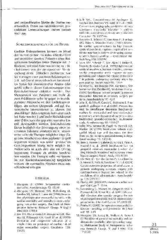 Vorschauseite 3: PERIOPERATIVE STRESSPROPHYLAXE