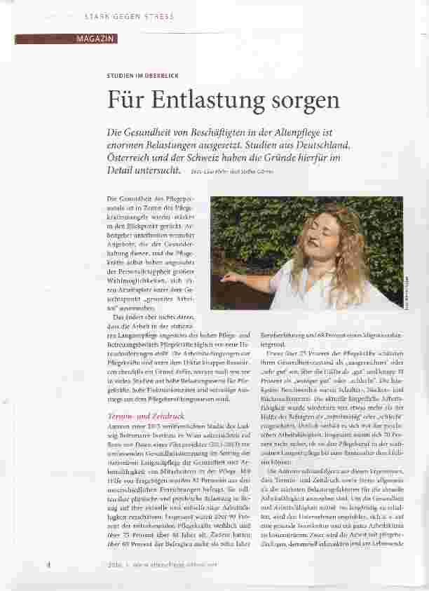 Vorschauseite 1: Für Entlastung sorgen
