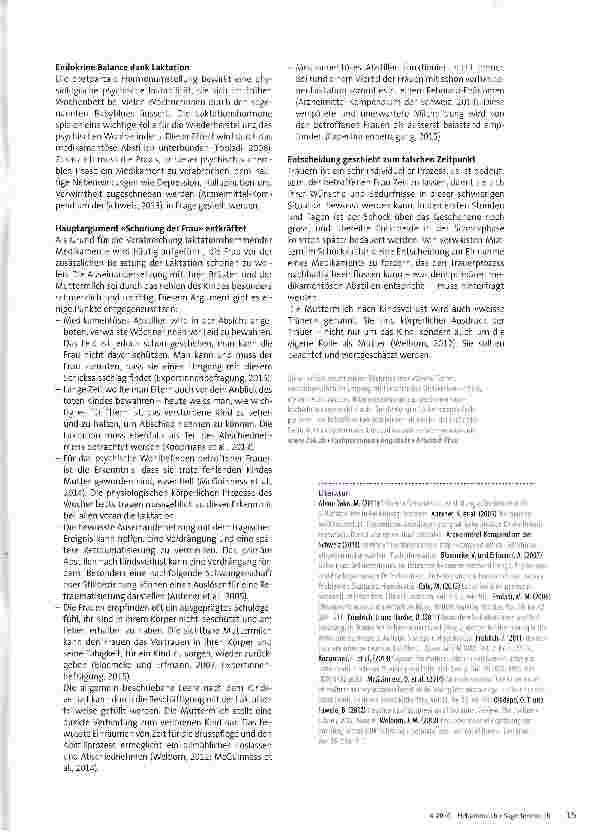Vorschauseite 2: Wird der Bedeutung der Laktation nach Kindsverlust genügend Beachtung geschenkt?