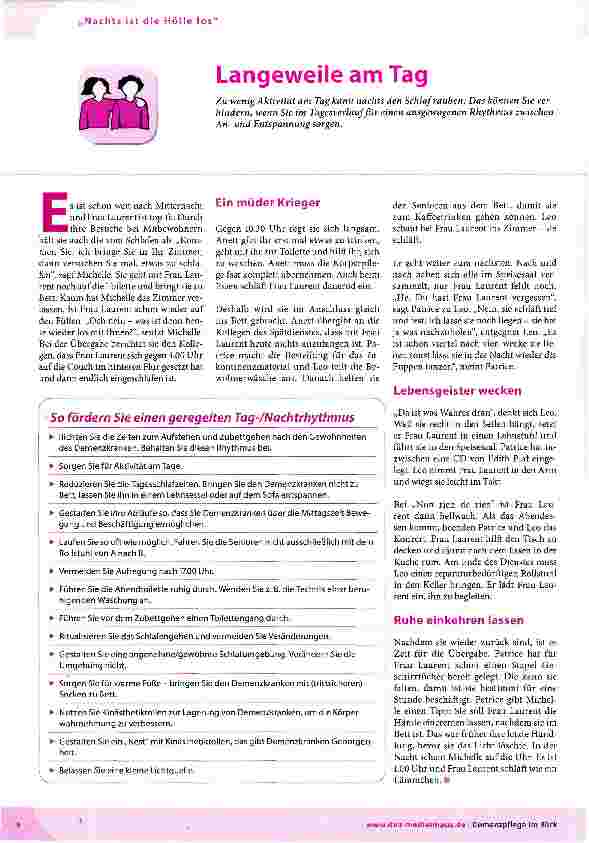 Vorschauseite 1: Langeweile am Tag