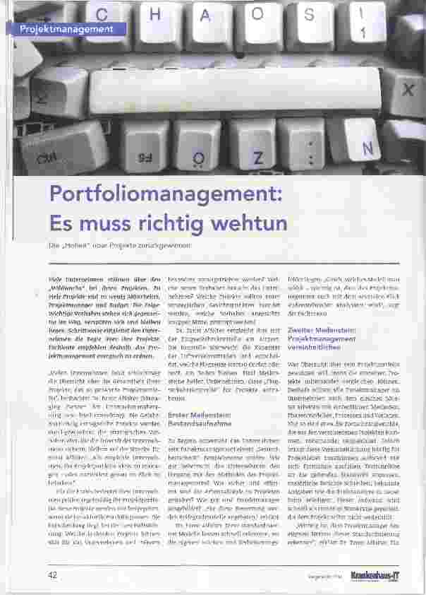 Vorschauseite 1: Portfoliomanagement: Es muss richtig wehtun