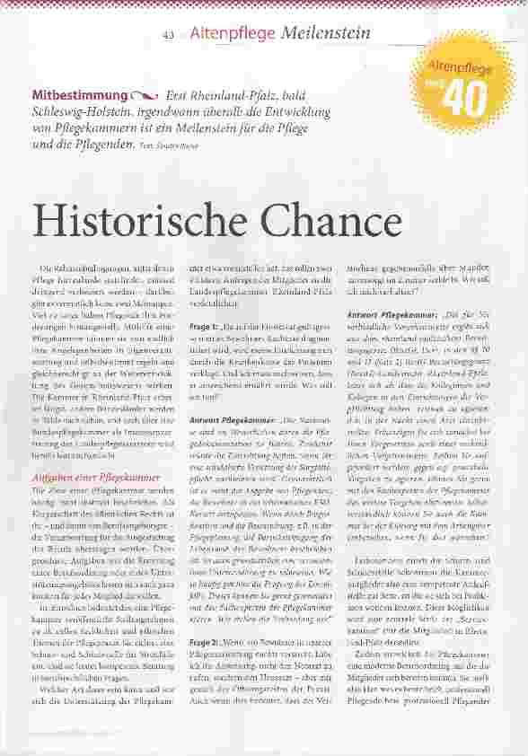 Vorschauseite 2: Historische Chance