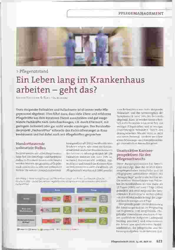Vorschauseite 1: Ein Leben lang im Krankenhaus arbeiten geht das?