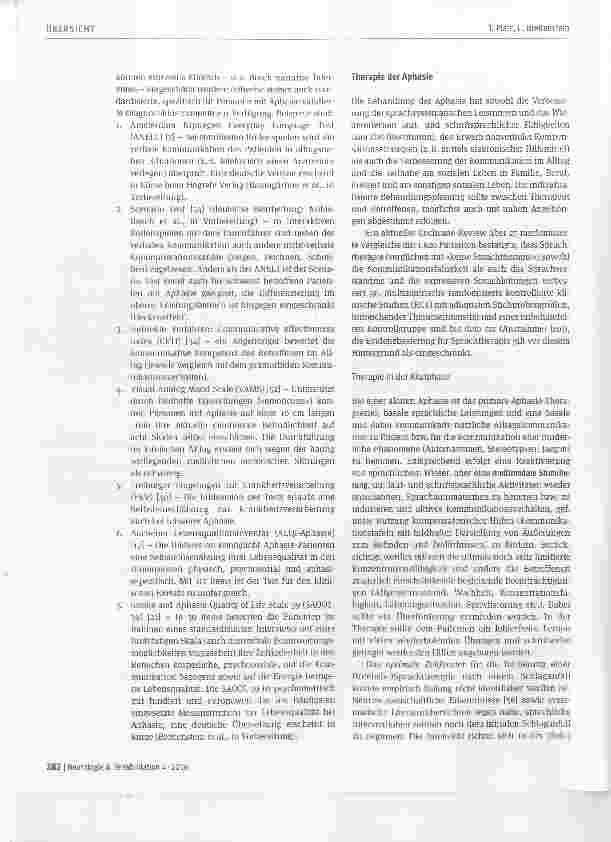 Vorschauseite 6: Rehabilitation der Sprache nach einem Schlaganfall