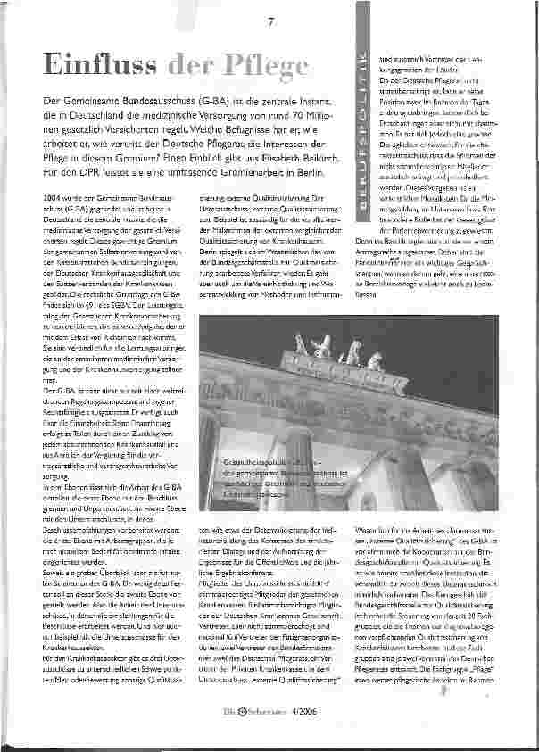 Vorschauseite 1: Einfluss der Pflege