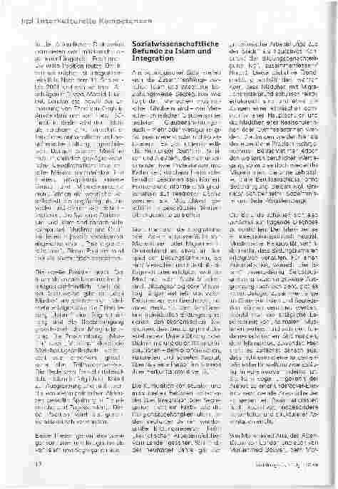 Vorschauseite 2: Islam und Integration -ein Gegensatz?Ein soziologisches Plädoyer für eine neue Aufmerksamkeit