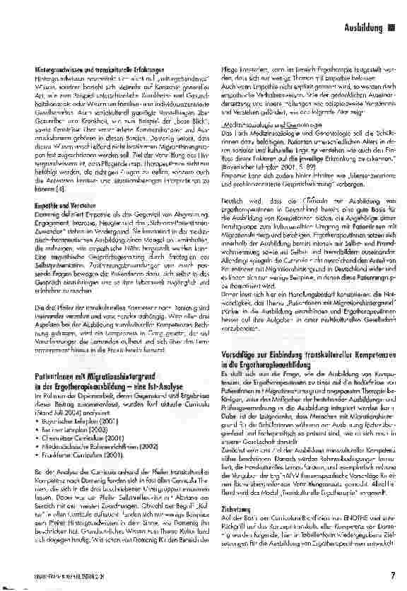 Vorschauseite 2: Eine Kultur des MiteinandersTranskulturelle Kompetenz in der Ergotherapieausbildung