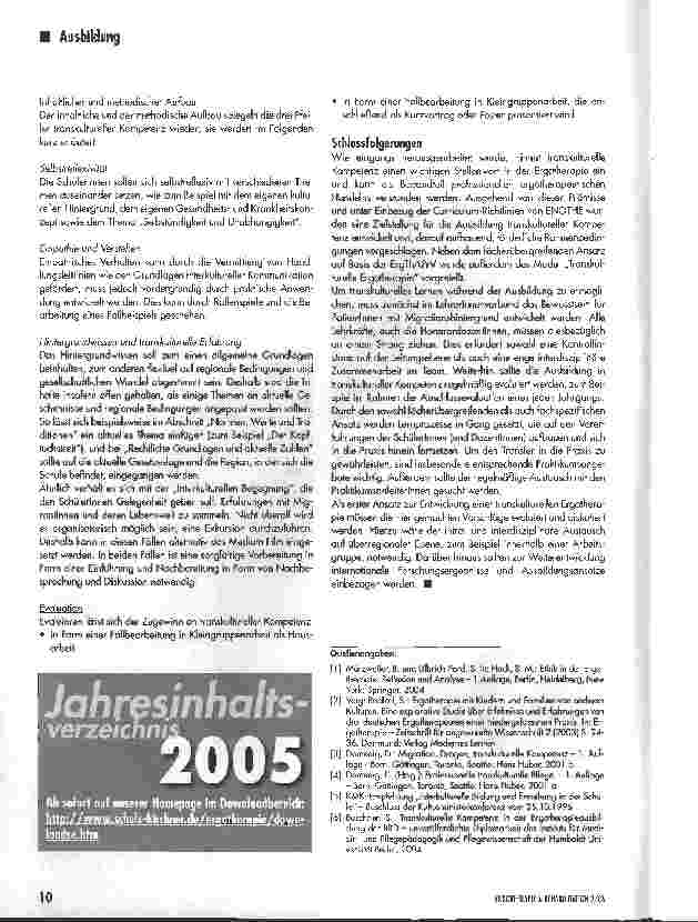 Vorschauseite 5: Eine Kultur des MiteinandersTranskulturelle Kompetenz in der Ergotherapieausbildung