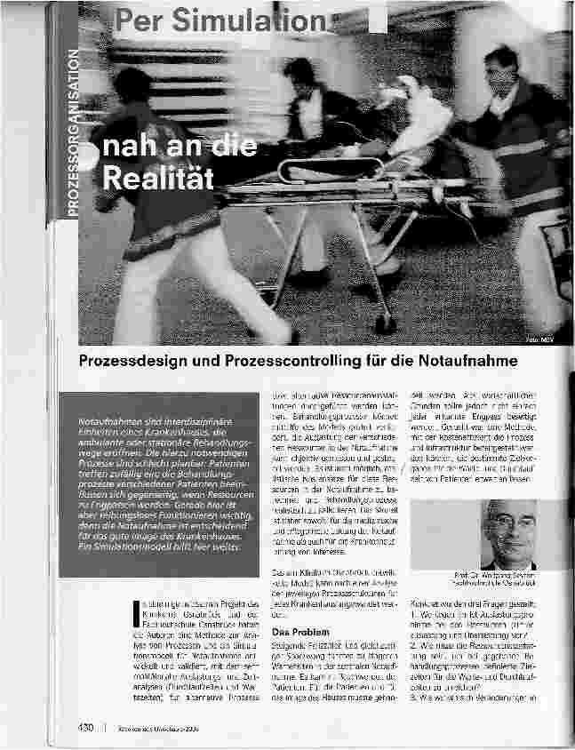 Vorschauseite 1: Simulationnah an die RealitätProzessdesign und Prozesscontrolling für die Notaufnahme