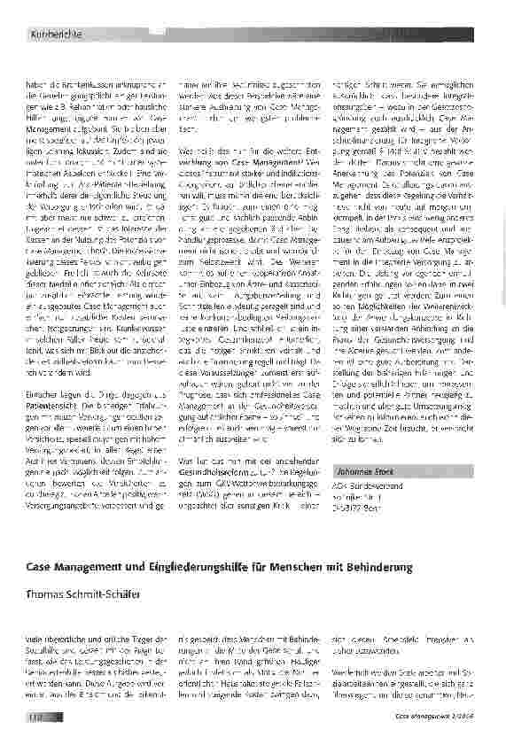 Vorschauseite 2: Case Management und Integrierte Versorgung im Kontext der Gesundheitsreform