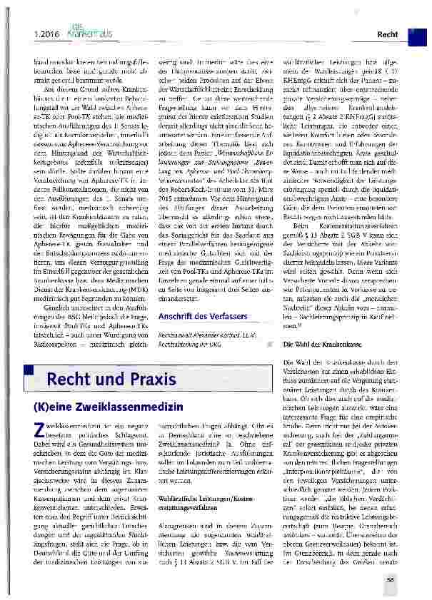Vorschauseite 3: Abrechnung von Zusatzentgelten für Thrombozytenkonzentrate