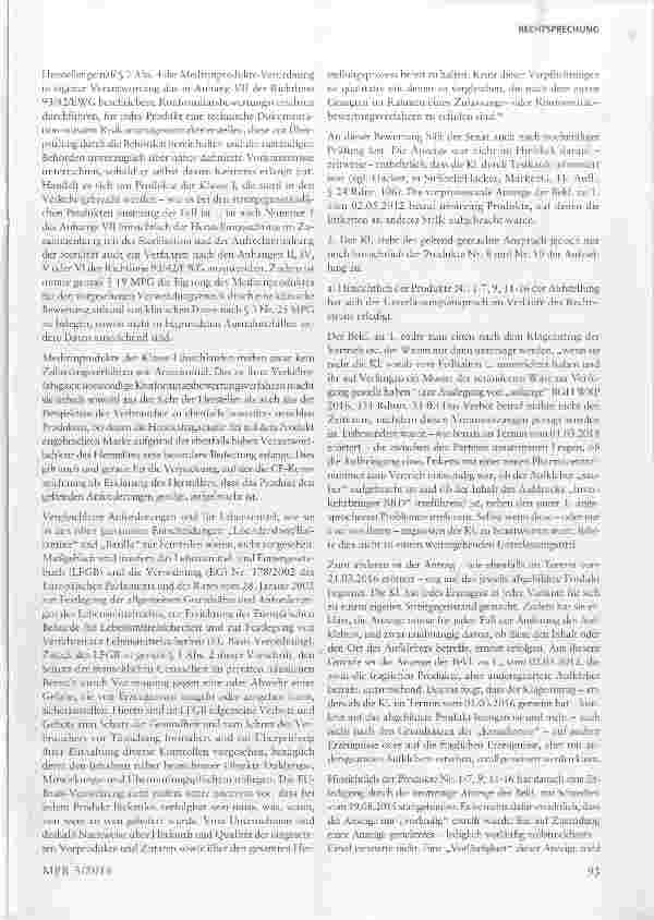 Vorschauseite 4: Pflicht zur Übersendung von Produktmustern auch bei Medizinprodukten Art. 9, 13 Abs. 2, 99 Abs. 3 GMV, §§ 18 Abs. 3, 24 Abs. 1 MarkenG