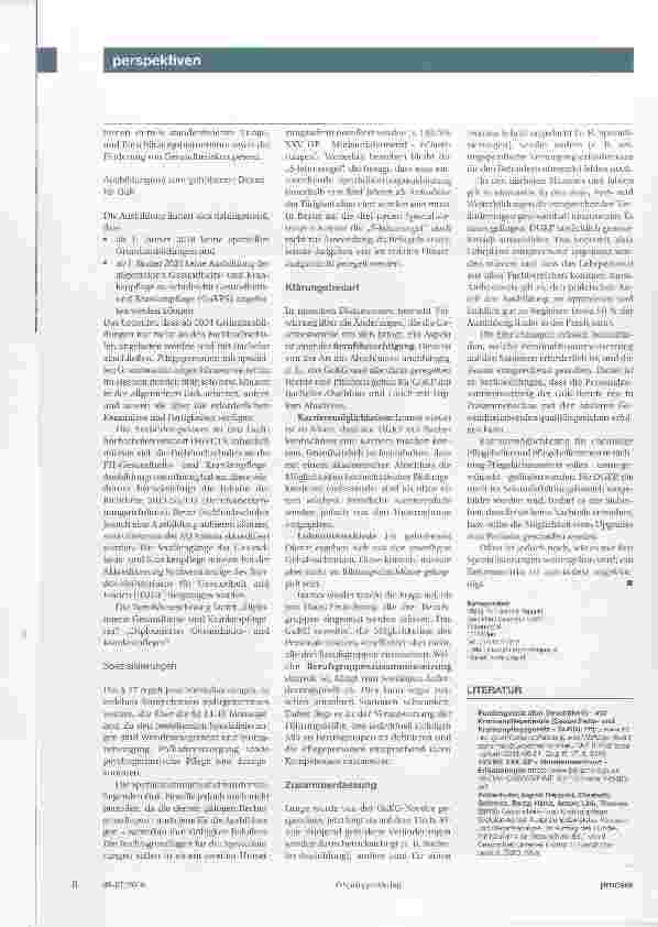Vorschauseite 3: Das bringt die GuKG-Novelle Überblick über Änderungen in Aus-, Fortund Weiterbildung und Kompetenzen