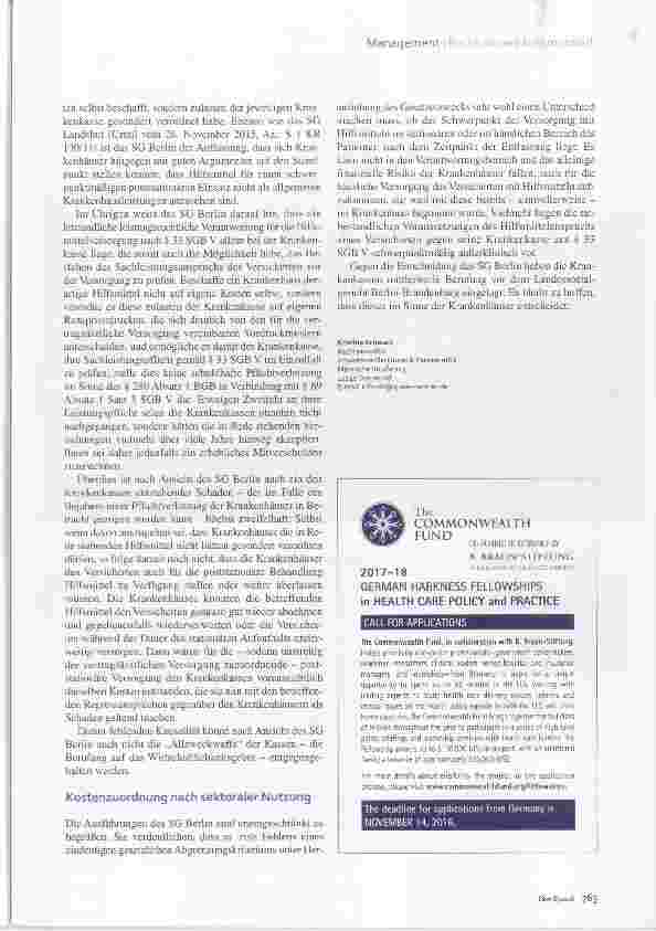 Vorschauseite 4: Hilfsmittelversorgung Regressverfahren gegen Krankenhäuser