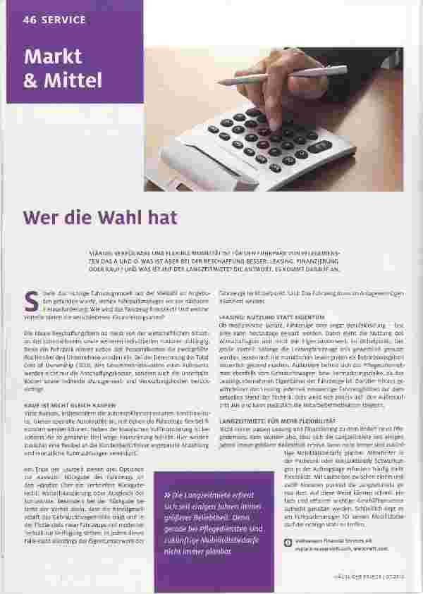 Vorschauseite 1: Wer die Wahl hat