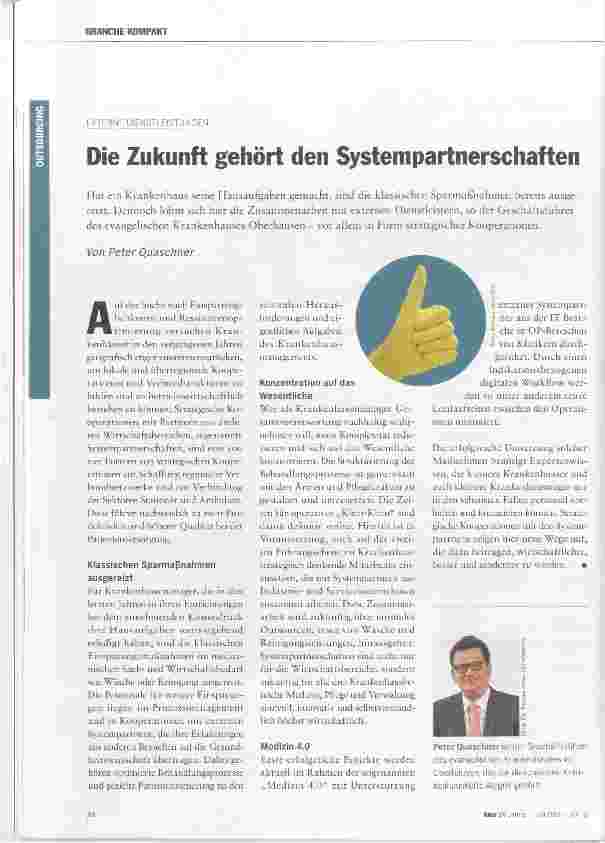 Vorschauseite 1: Die Zukunft gehört den Systempartnerschaften