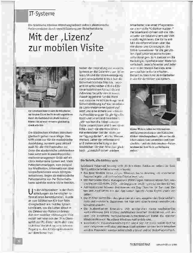 Vorschauseite 1: Mit der Lizenz zur mobilen Visite
