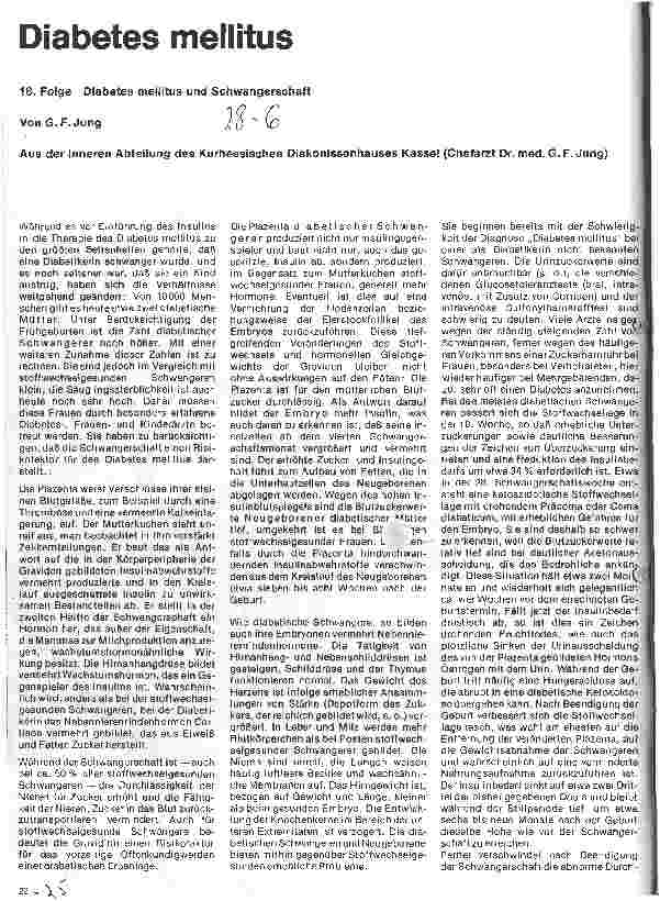 Vorschauseite 1: Diabethes mellitus 18. Folge: Diabethes mellitus und Schwangerschaft